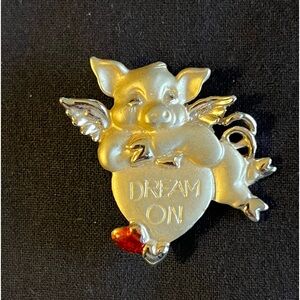 Pig with Wings Brooch